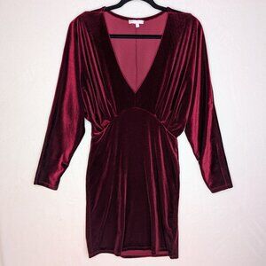GB Giani Bini Red Velvet Velour Mini Dress Size M